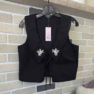 Floral Embroidered Vest Wild Fable NWT